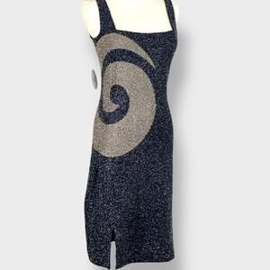 NWT $995 STAUD Le Sable Spiral Beaded Embellished dress 4/small Designer